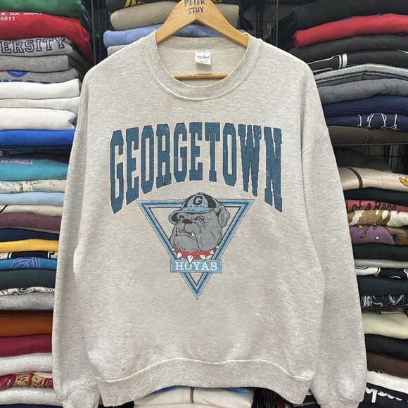 Vintage Georgetown Hoyas Basketball Sweatshirt, Georgetown University Shirt Tee - Picture 1 of 2